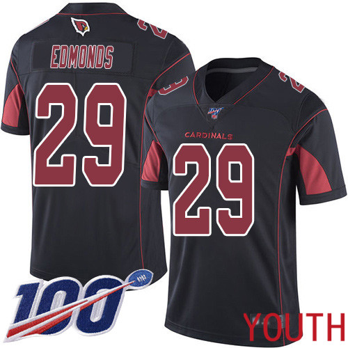 Arizona Cardinals Limited Black Youth Chase Edmonds Jersey NFL Football #29 100th Season Rush Vapor Untouchable
